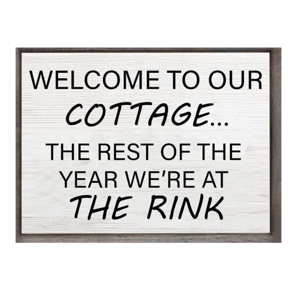 "Welcome to our Cottage" Wooden Sign