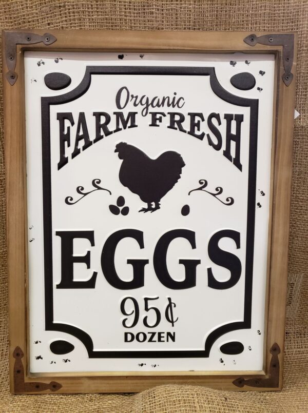 "Farm Fresh Eggs" Tin Sign